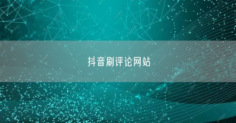 抖音刷评论网站
